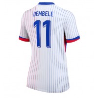 Maglia Calcio Francia Ousmane Dembele #11 Seconda Divisa Donna Europei 2024 Manica Corta